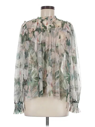 Pre-owned Allsaints Long Sleeve Blouse In Green