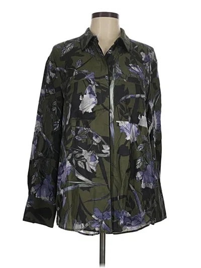 Pre-owned Allsaints Long Sleeve Blouse In Green