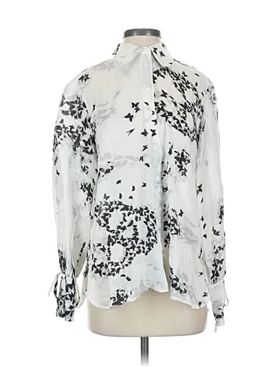 Pre-owned Allsaints Long Sleeve Blouse In Silver