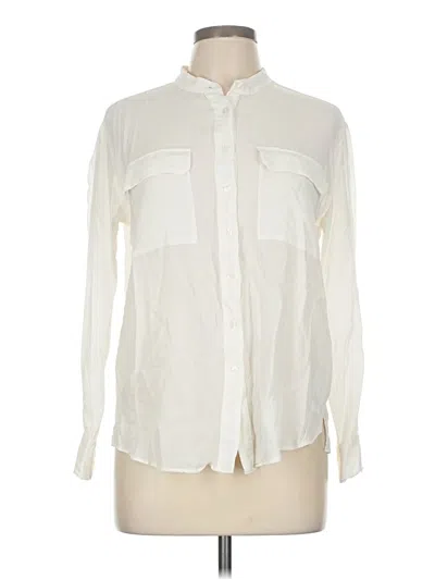 Pre-owned Allsaints Long Sleeve Button Down Shirt In White