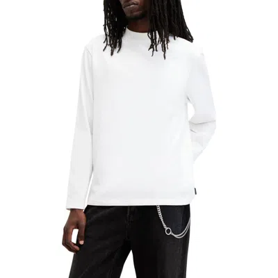 Allsaints Nero Mock Neck Relaxed Fit Sweatshirt In Chalk White