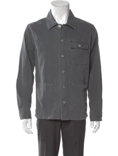 Pre-owned Allsaints Long Sleeve Denim Shirt In Black
