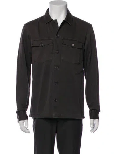 Pre-owned Allsaints Long Sleeve Denim Shirt In Black
