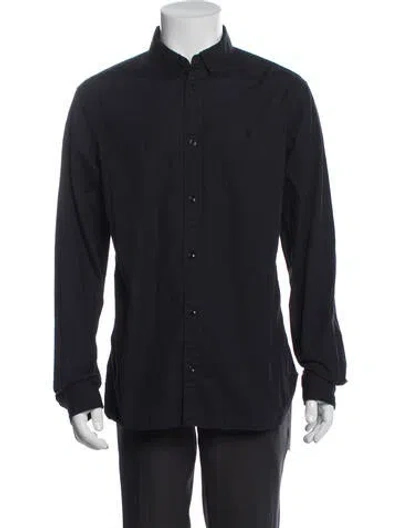 Pre-owned Allsaints Long Sleeve Dress Shirt In Black