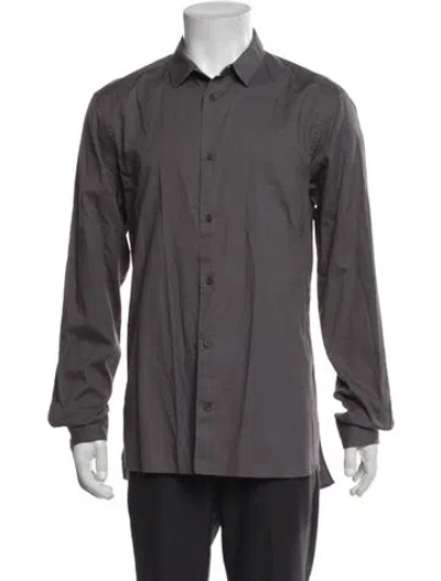 Pre-owned Allsaints Long Sleeve Dress Shirt In Brown