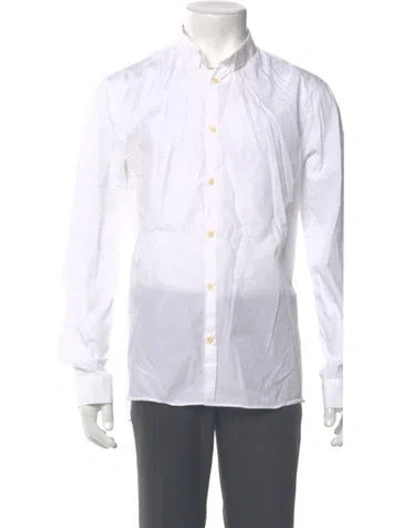 Pre-owned Allsaints Long Sleeve Dress Shirt In White