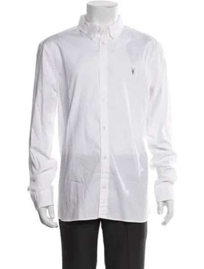 Pre-owned Allsaints Long Sleeve Dress Shirt In White