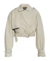Allsaints Ophelia Trench Jacket In Neutral
