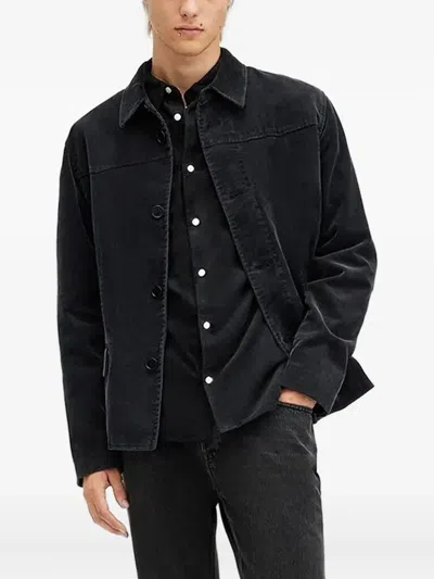 Allsaints Long Sleeve Shirt In Black