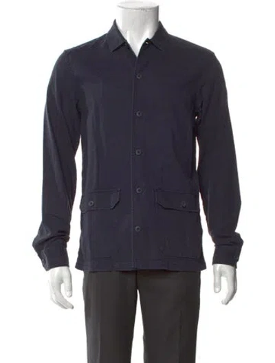 Pre-owned Allsaints Long Sleeve Shirt In Blue