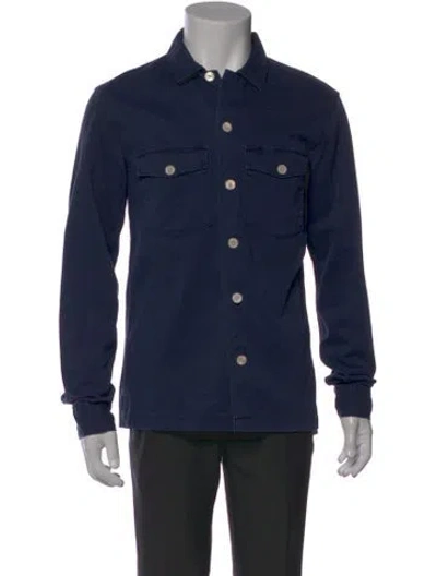 Pre-owned Allsaints Long Sleeve Shirt In Blue