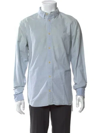 Pre-owned Allsaints Long Sleeve Shirt In Blue