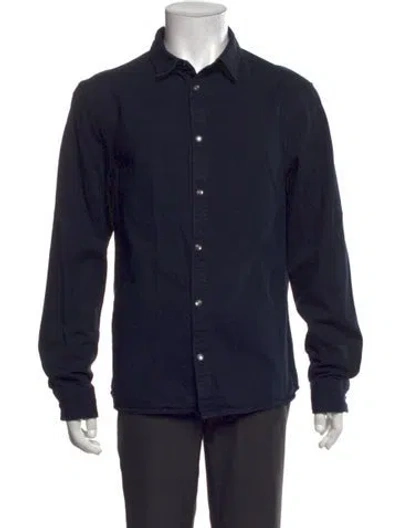 Pre-owned Allsaints Long Sleeve Shirt In Blue