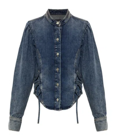 Allsaints Long Sleeve Shirt In Blue