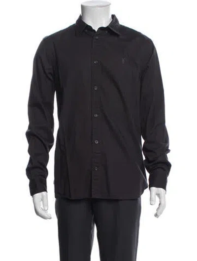 Pre-owned Allsaints Long Sleeve Shirt In Blue