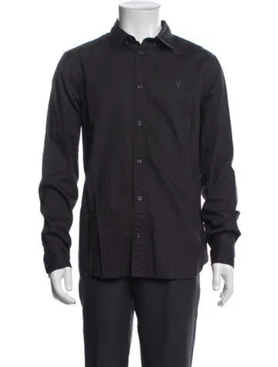 Pre-owned Allsaints Long Sleeve Shirt In Blue