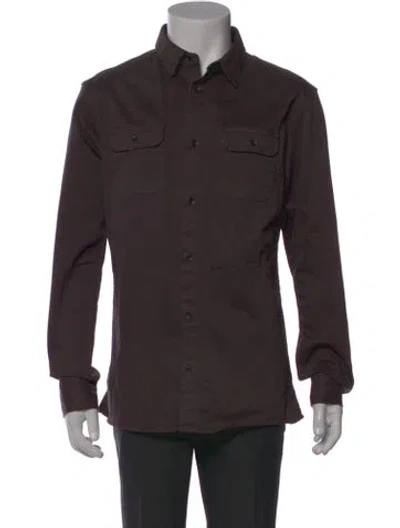 Pre-owned Allsaints Long Sleeve Shirt In Brown