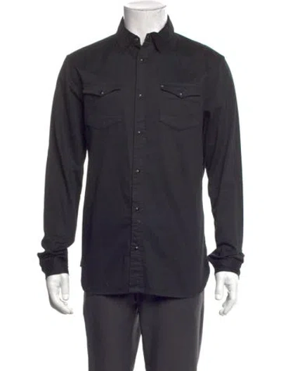 Pre-owned Allsaints Long Sleeve Shirt In Green