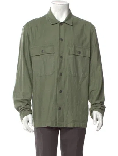 Pre-owned Allsaints Long Sleeve Shirt In Green