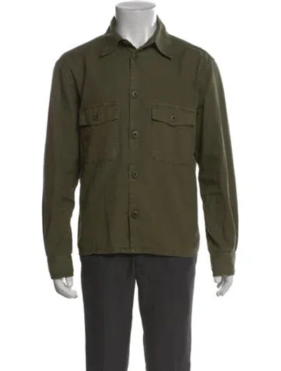 Pre-owned Allsaints Long Sleeve Shirt In Green