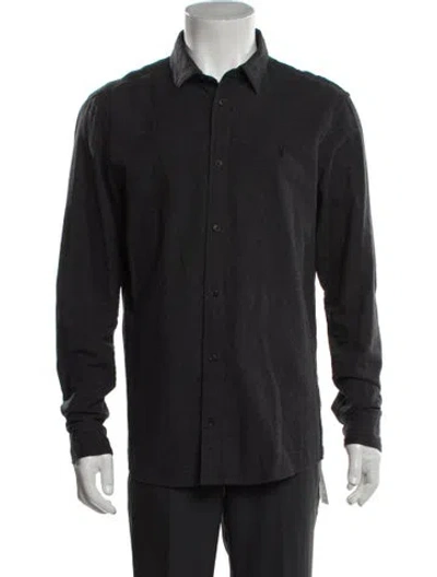 Pre-owned Allsaints Long Sleeve Shirt In Grey