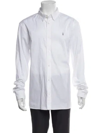 Pre-owned Allsaints Long Sleeve Shirt In White