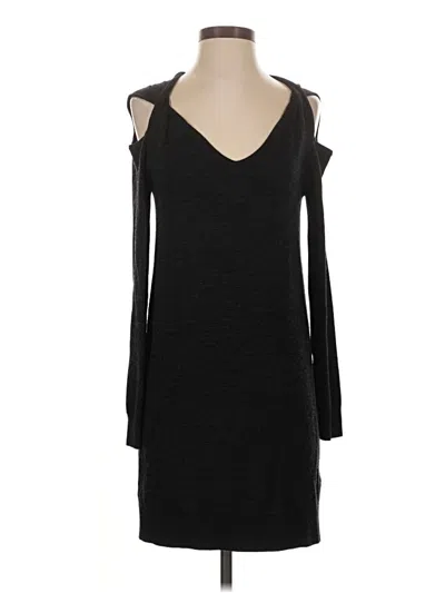 Pre-owned Allsaints Long Sleeve Top Black Cold Shoulder Neckline Tops