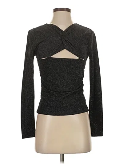 Pre-owned Allsaints Long Sleeve Top Black Cowl Neck Tops