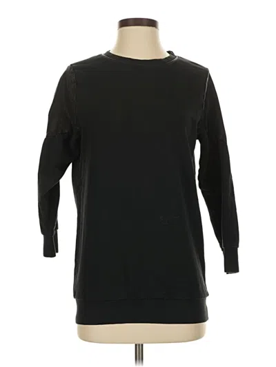 Pre-owned Allsaints Long Sleeve Top Black Crew Neck Tops