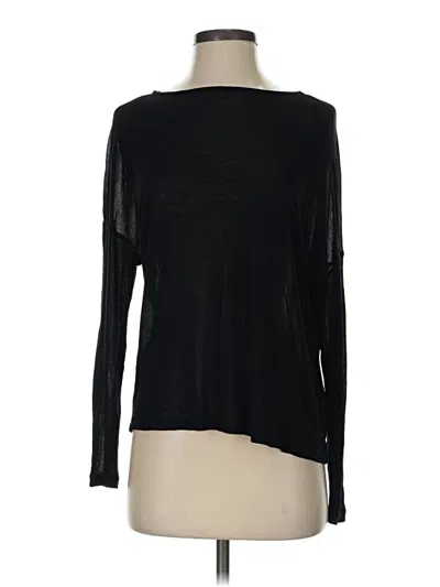 Pre-owned Allsaints Long Sleeve Top Black One Shoulder Neckline Tops