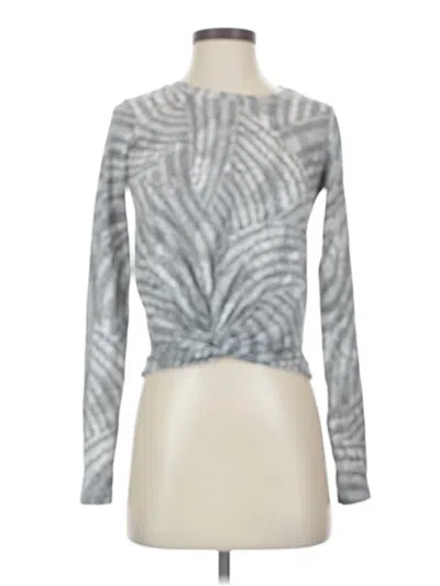 Pre-owned Allsaints Long Sleeve Top Gray Boatneck Tops