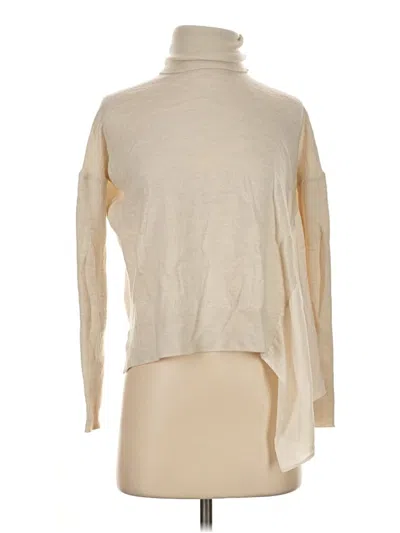Pre-owned Allsaints Long Sleeve Top Tan Turtleneck Tops