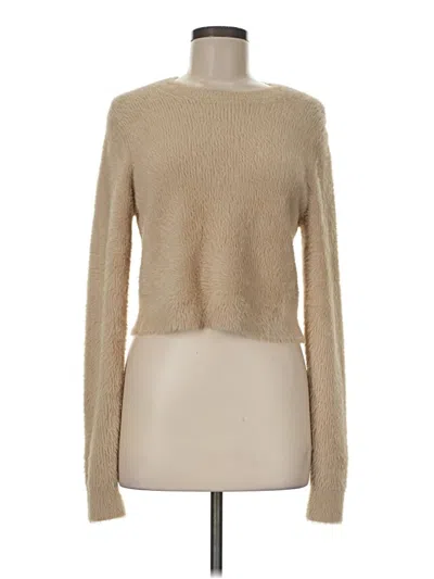 Pre-owned Allsaints Long Sleeve Top Tan Turtleneck Tops