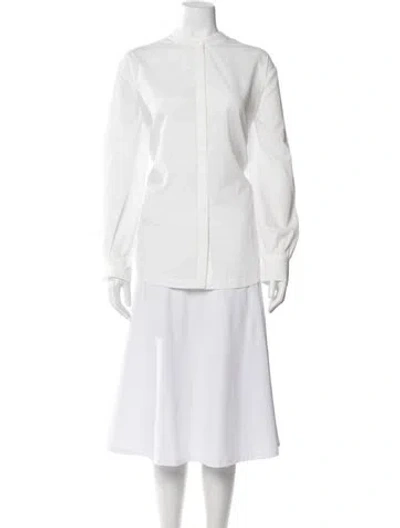 Pre-owned Allsaints Long Sleeve Top In White
