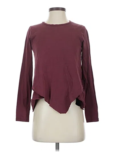 Pre-owned Allsaints Long Sleeve T-shirt In Burgundy