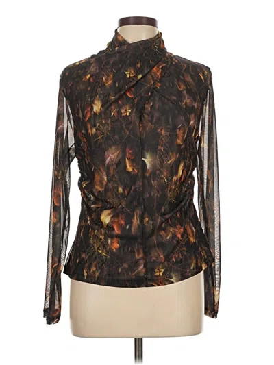 Pre-owned Allsaints Long Sleeve Turtleneck In Brown