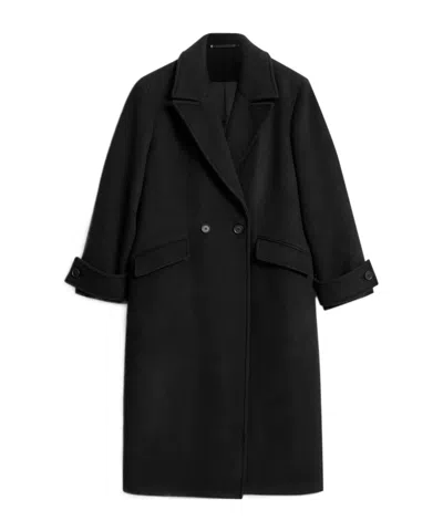 Allsaints Long-sleeved Coat In Black