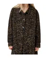 Allsaints Willow Leopard Print Denim Jacket In Animal Print