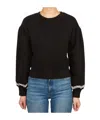 Allsaints Long-sleeved Ribbed Sweatshirt In Black