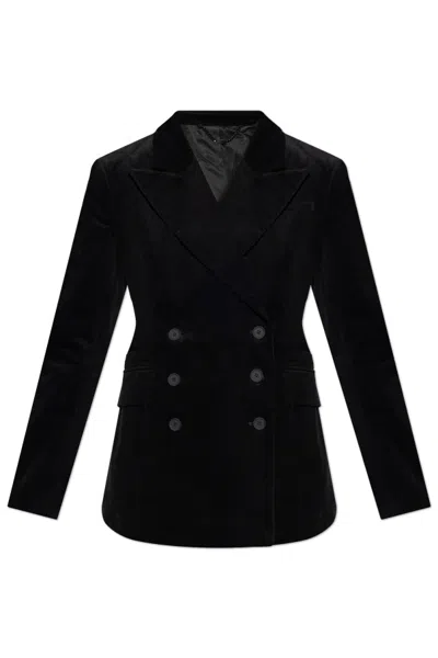 Allsaints Long-sleeved Suit Coat In Black