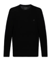 Allsaints Rowe Long Sleeve Waffle Ramskull T-shirt In Black