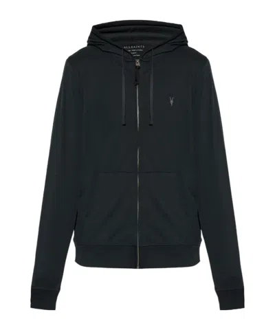 Allsaints Long-sleeved Sweater Coat In Black