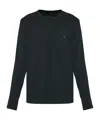 Allsaints Ivar Wool Crewneck Sweater In Black