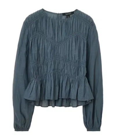 Allsaints Long-sleeved Tops In Blue