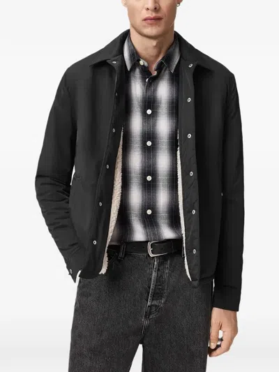 Allsaints Longhaul Buttoned Shirt Jacket In Multi