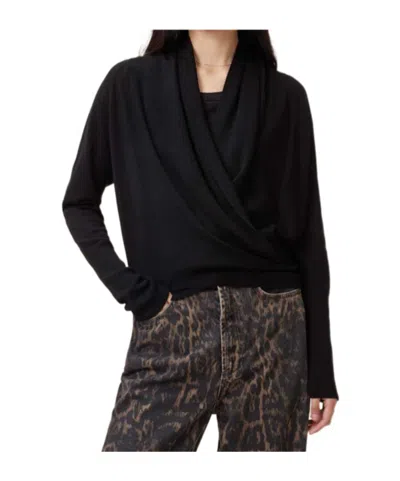 Allsaints Long-sleeved Cardigan In Black