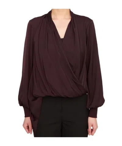 Allsaints Long-sleeved Cover-up In Burgundy
