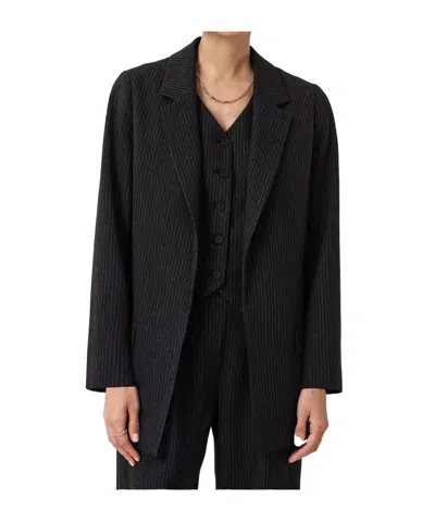 Allsaints Long-sleeved Suit Jacket In Black