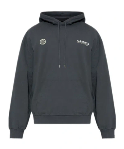 Allsaints Long-sleeved Sweatshirt In Black