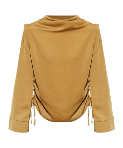 Allsaints Long-sleeved Top In Brown
